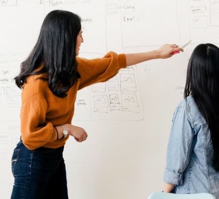 Founders mapping a product together