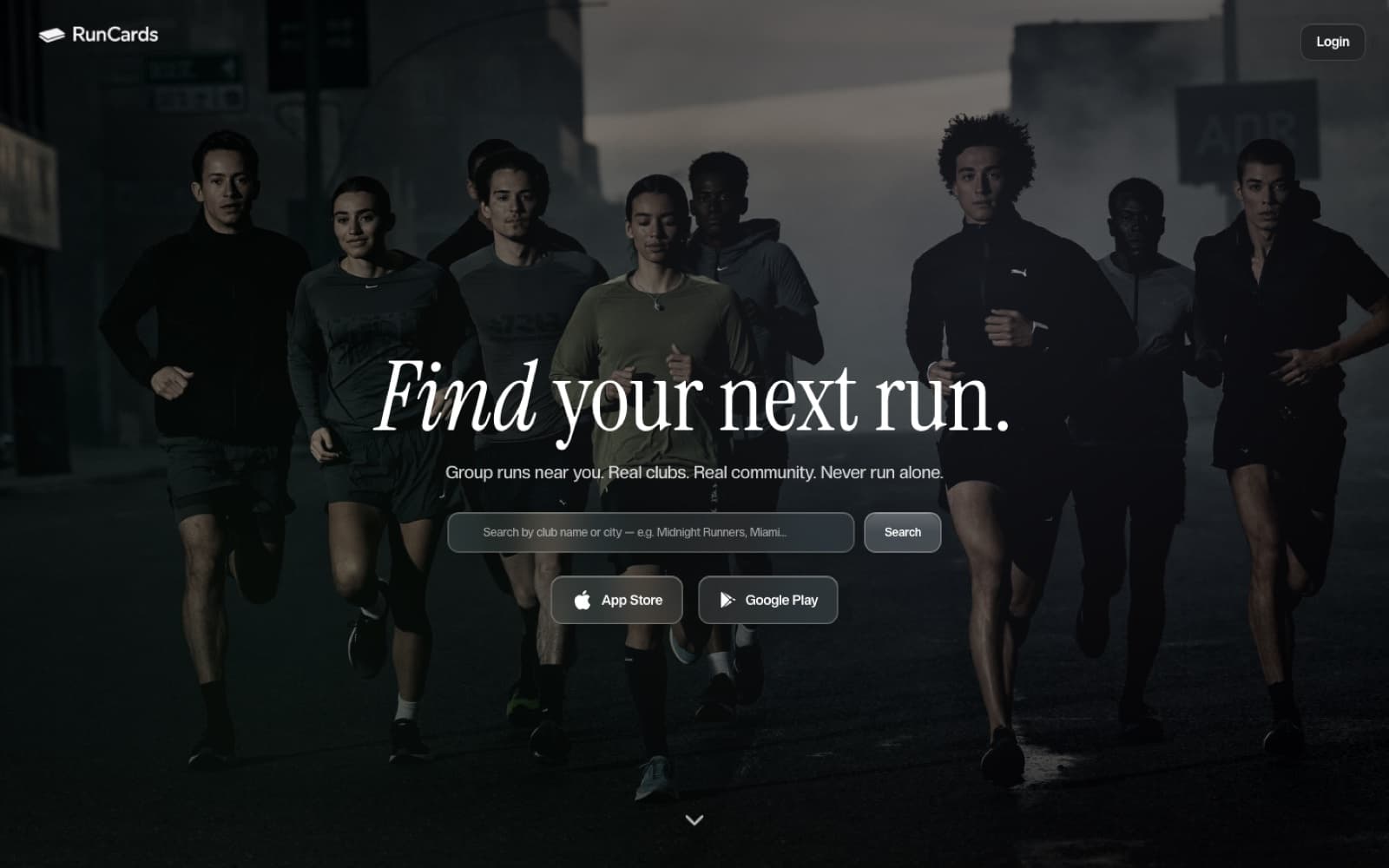Runcards marketing site at run.cards