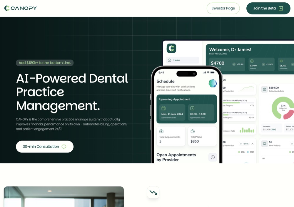 Canopy dashboard