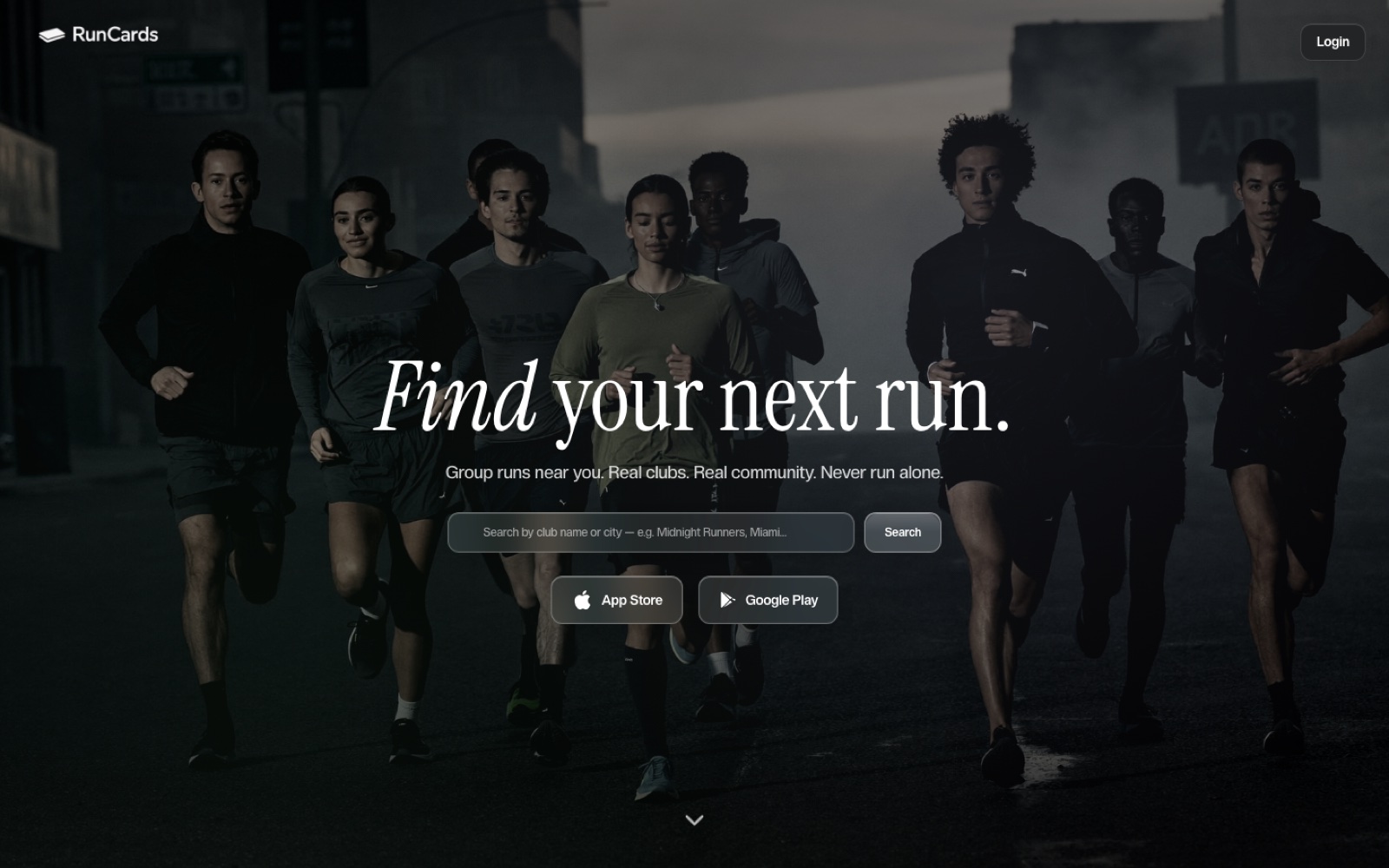 Runcards marketing site at run.cards